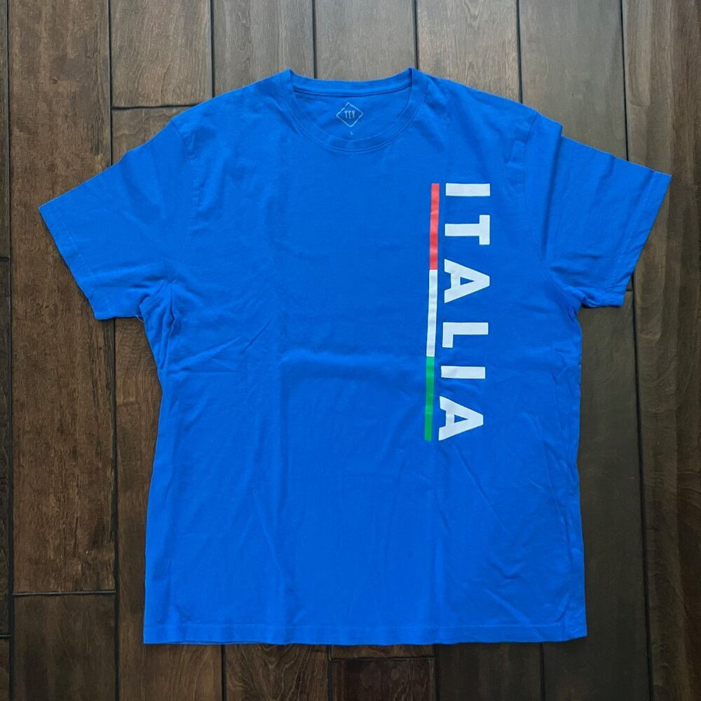 Italia Mens' T-Shirt Blue Size L (EU) M (US) - Used in Excellent Condition